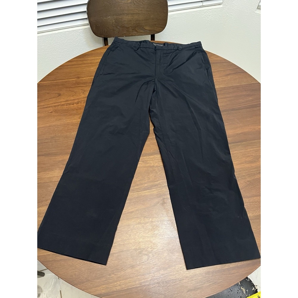 Banana Republic Stretch Men's 36 Black Straight Leg Nylon Dress Pants